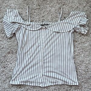 Banana Republic Off Shoulder Striped Top, Size XS